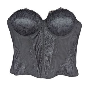 NWT Reo Ria Black Lace Corset Bra size woman's Large